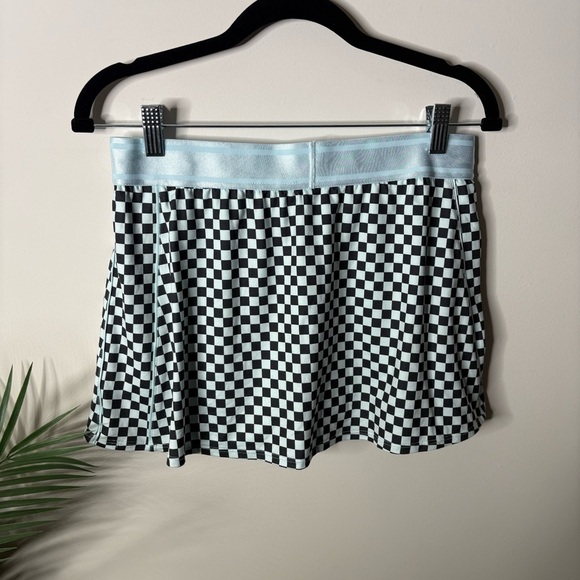 Nike Court Dri Fit Checkered Skirt Skort 2 in 1 Shorts Mini Active - Picture 3 of 6